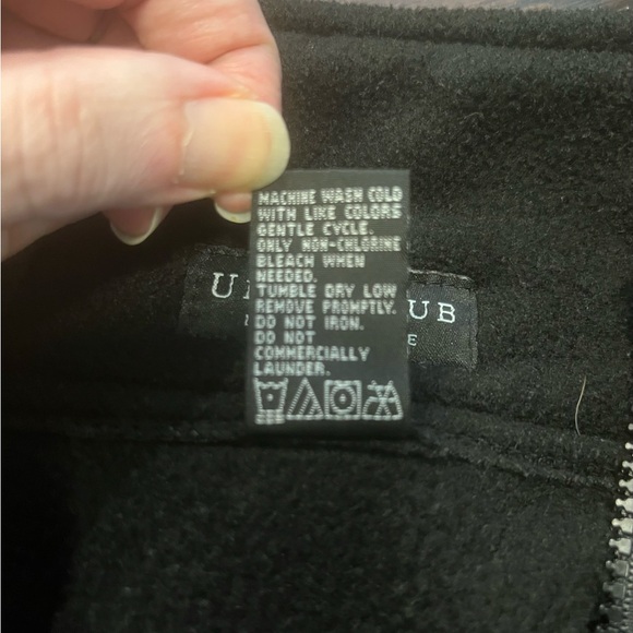 UltraClub Men’s Iceberg Fleece Black Full Zip Up Jacket - Picture 4 of 5